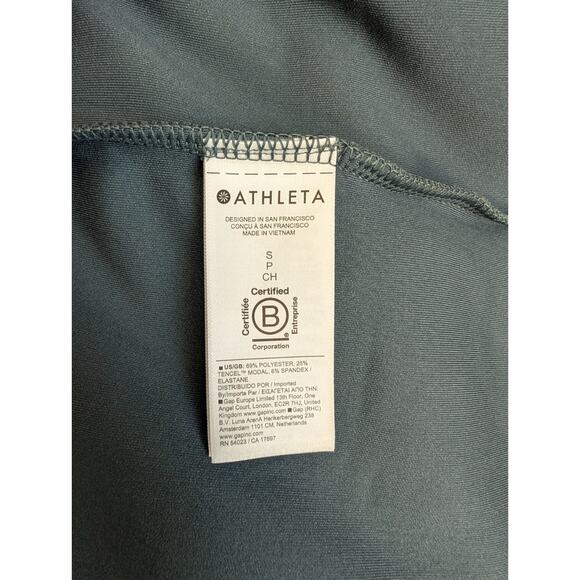 Athleta T Shirt Dress Womens Small Gray Oversized Seasoft Rib Short Sleeve NWT - Picture 4 of 5